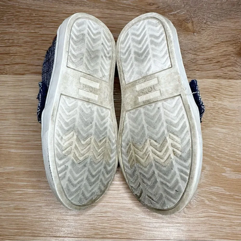 Toms Toddler Size 7 Luca Blue Heathered Slip On Sneakers - Picture 9 of 10